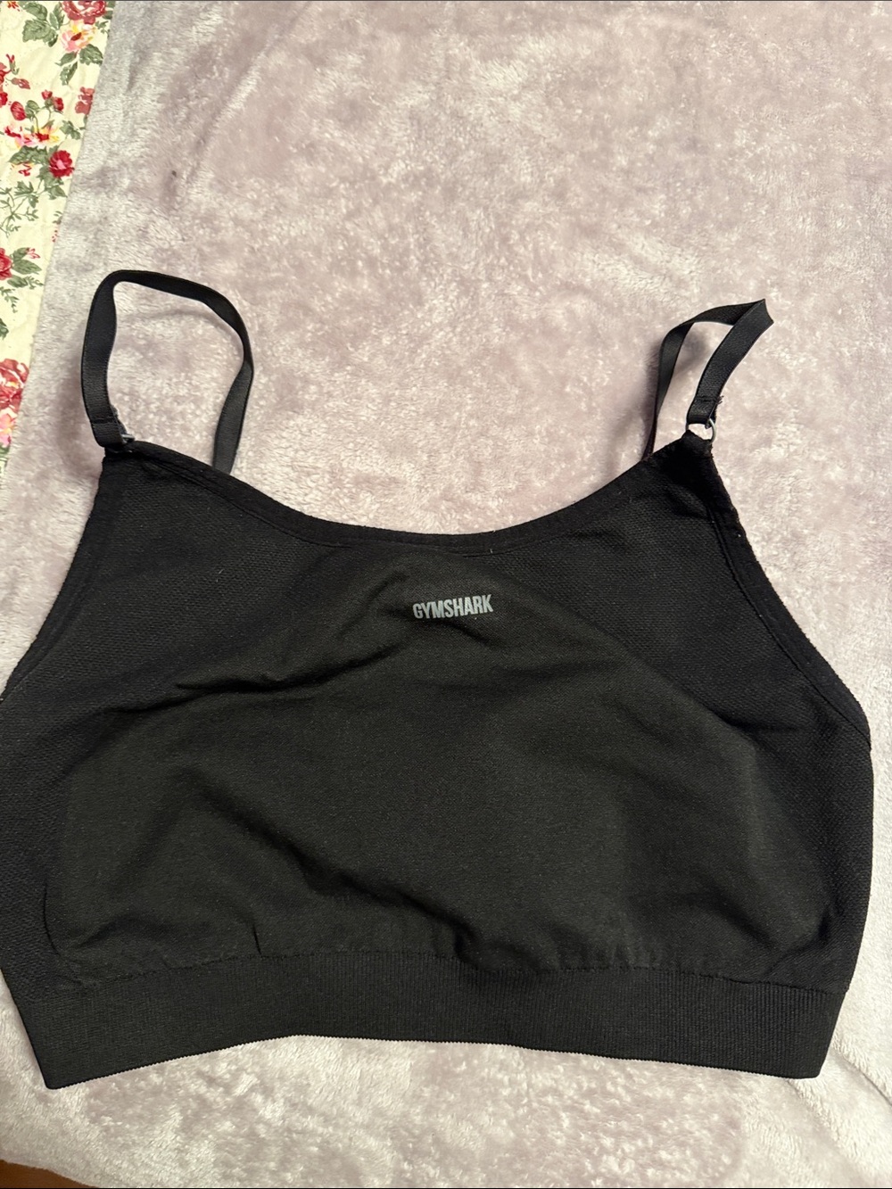 Gymshark Black Seamless Crop Sports Bra